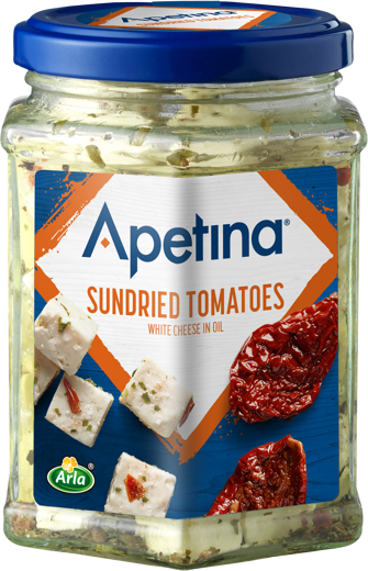 Apetina white cheese cubes in oil Sundried Tomatoes 265g