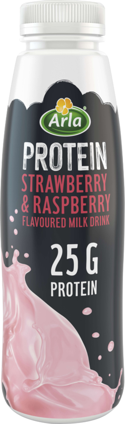 Arla Protein Strawberry & Raspberry Flavoured Milk Drink 482ml