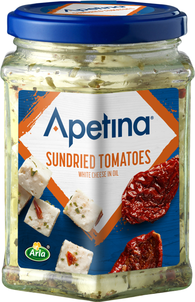 Apetina white cheese cubes in oil Sundried Tomatoes 265g
