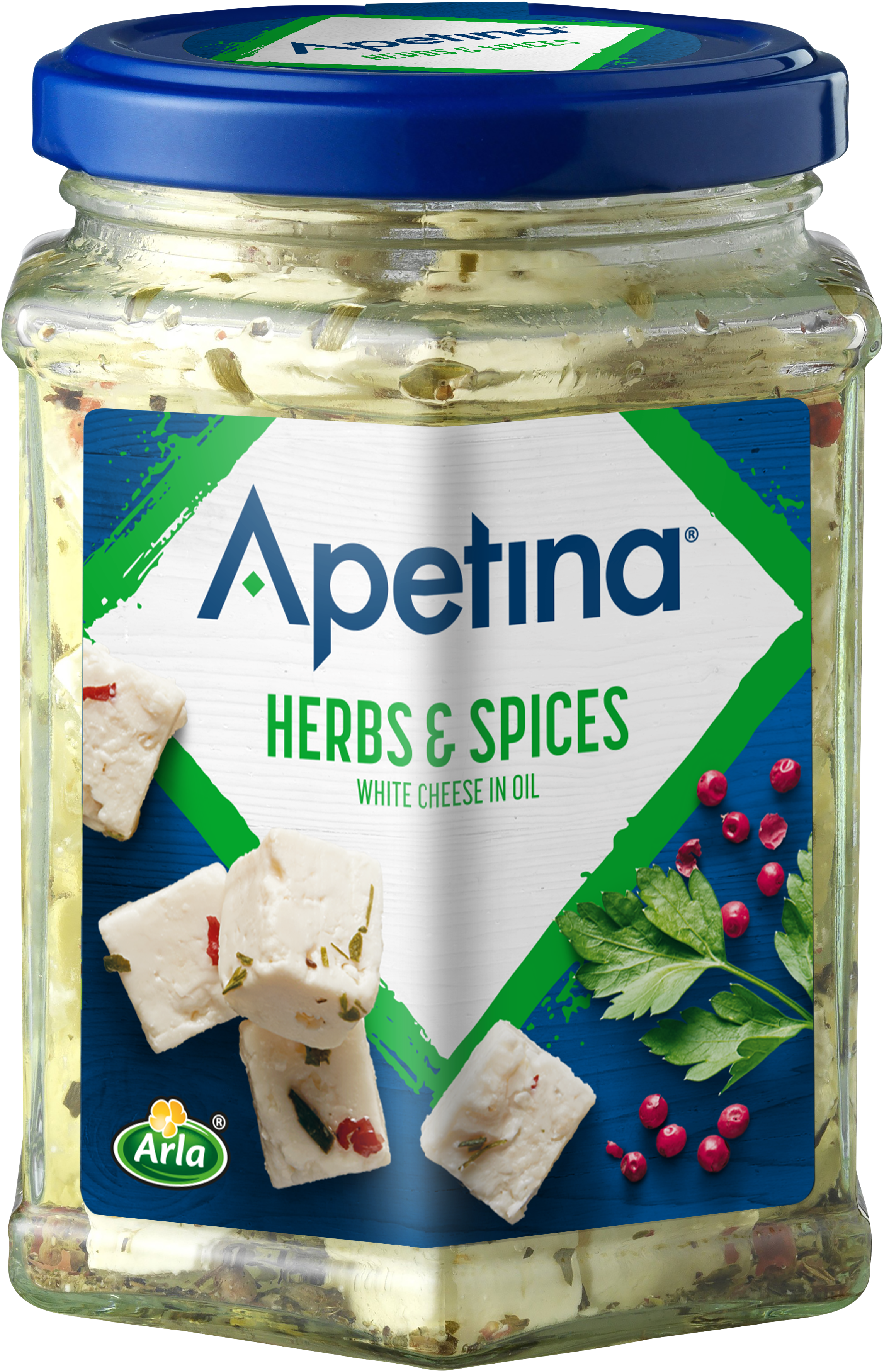 Apetina® White cheese cubes in oil herbs & spices 265g