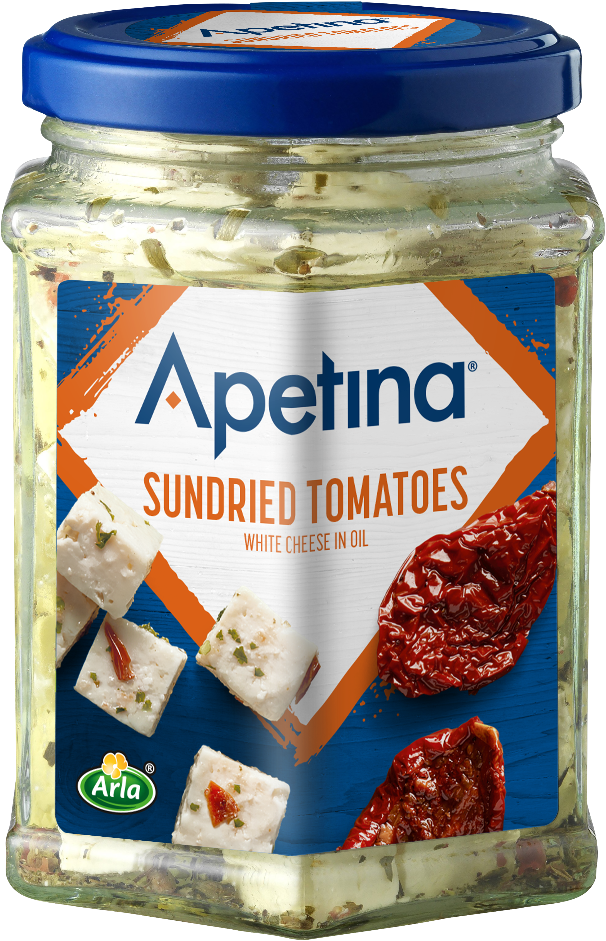 Apetina® Apetina white cheese cubes in oil Sundried Tomatoes 265g