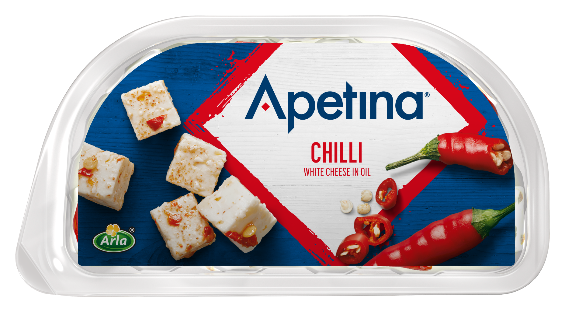 Apetina® Apetina white cheese cubes in oil chili 100g