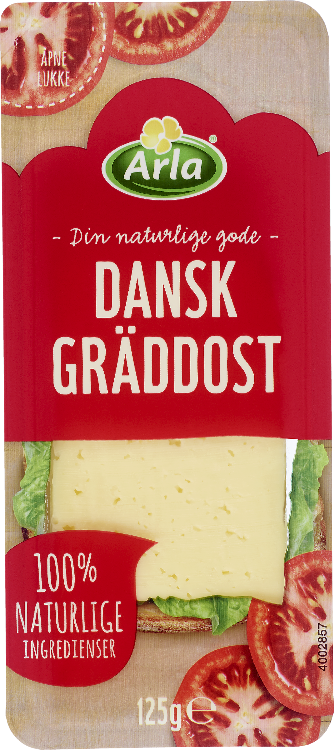 Arla Dansk Gräddost [old] Skivet 125 G