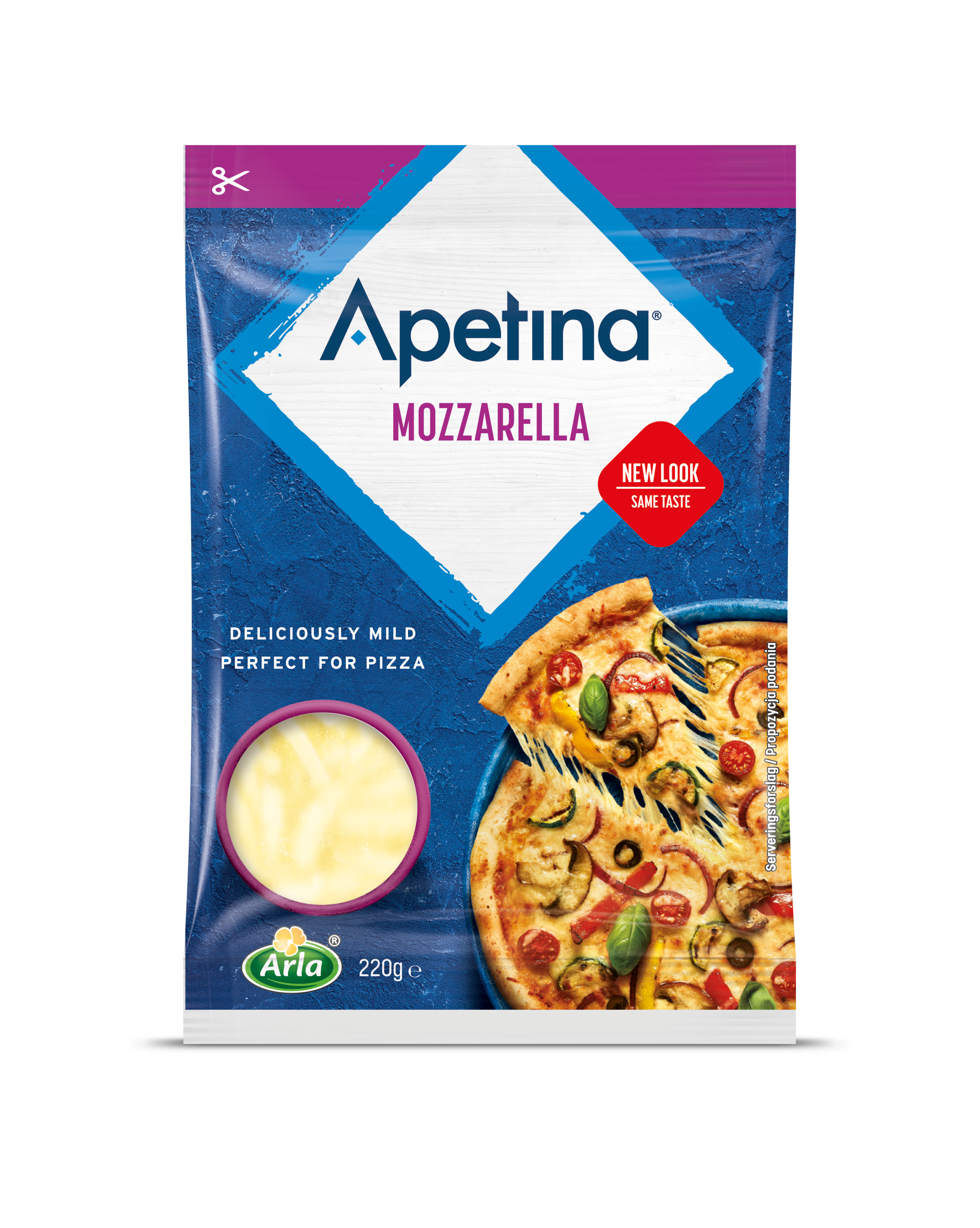 Apetina® Mozzarella revet 220 g